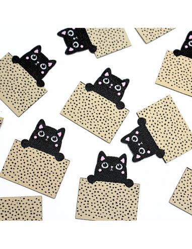 Etiquettes à coudre - Peekaboo Kitty...