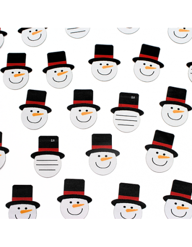 Etiquettes à coudre - Snowman - Sew...