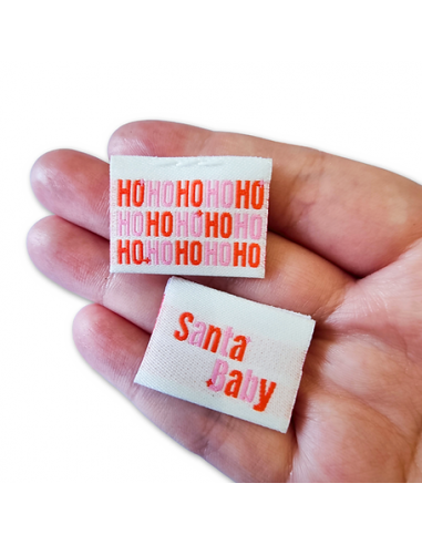 Etiquettes à coudre - Santa Baby -...
