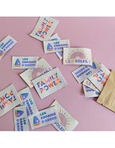 Purple Mix - x3 - Etiquettes à coudre...