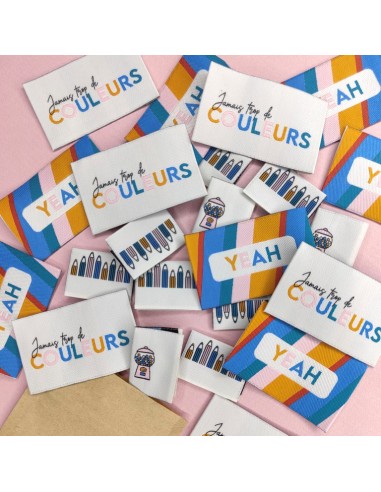 Color Pop - x3 - Etiquettes à coudre...