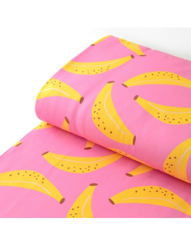 Tissu Jersey - Bananana - Pinky