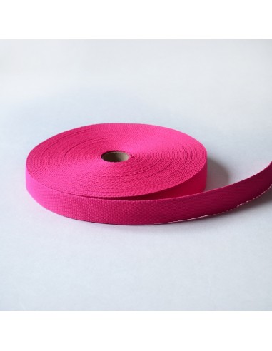 Sangle Coton Uni 30mm - Rose Fuchsia