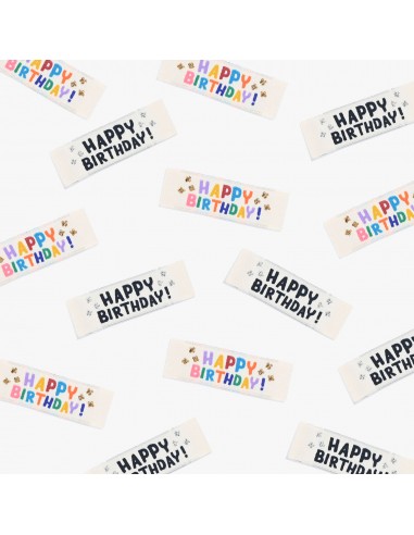 Etiquettes à coudre - Happy Birthday...