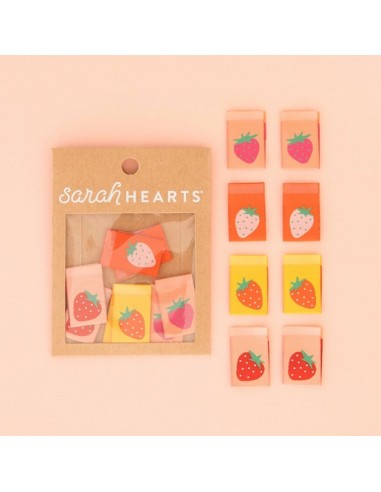 Etiquettes à coudre - Fraises - Sarah...