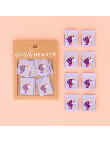 Etiquettes à coudre - Licornes -...