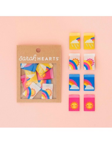 Etiquettes à coudre - Sun and Rainbow...