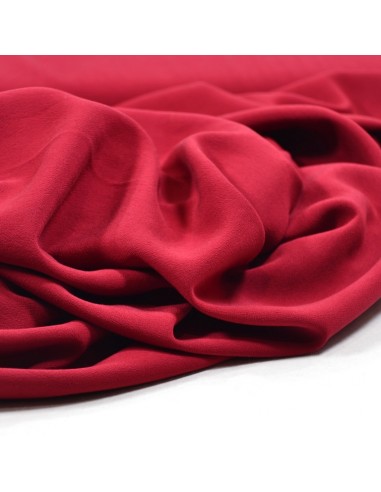 Tissu Crêpe de Viscose - Rouge Cerise