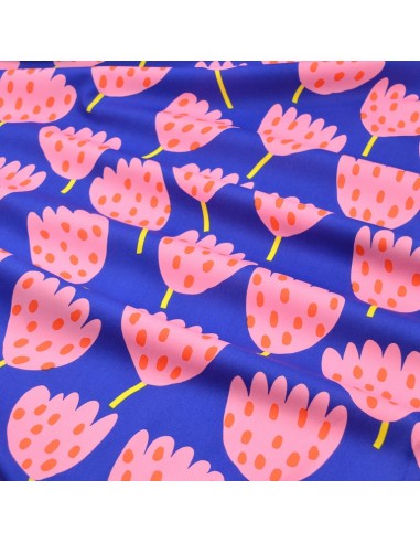 Tissu Popeline de Coton - Tulips -...