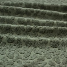 Tissu éponge Léopard - Kaki 2