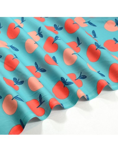 Tissu Popeline de Coton - Les Pommes...