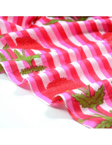 COUPON 2M - Tissu Coton Indien -...