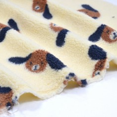 Tissu Teddy Moumoute - Toutous