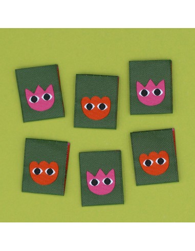 Etiquettes à coudre - Flower People -...