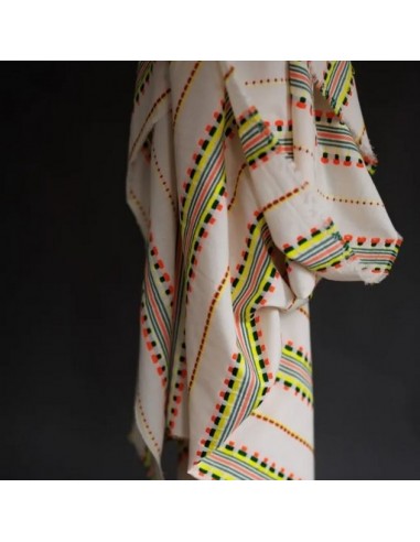 Tissu Coton Indien - Garcia Stripe -...