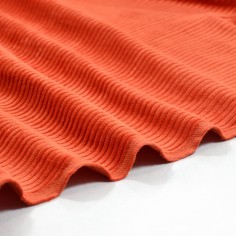 Tissu Velours Côtelé - Orange