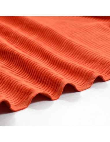 Tissu Velours Côtelé - Orange