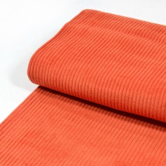 Tissu Velours Côtelé - Orange 2