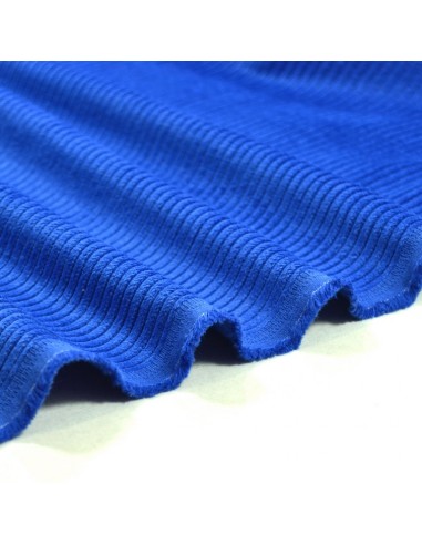 Tissu Velours Côtelé - Bleu Cobalt