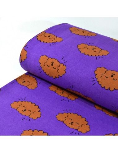Tissu Sweat Molleton - Chien chien -...