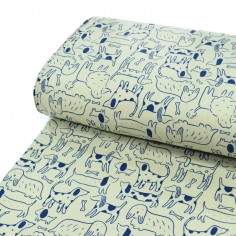 Tissu Jersey - Dogs - Kaki...