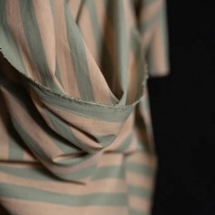 Tissu Coton Bio et Lin -...