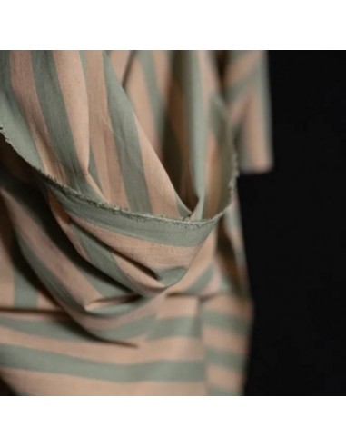 Tissu Coton Bio et Lin - Land & Sea -...