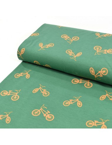 COUPON 135CM - Tissu Jersey - BMX - Vert