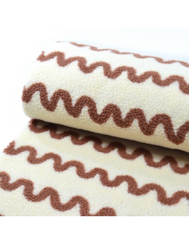 Tissu Teddy Moumoute - Waves - Camel