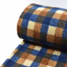 Tissu Teddy Moumoute - Check