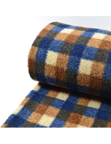 Tissu Teddy Moumoute - Check