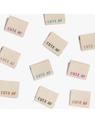 Etiquettes à coudre - Cute AF - Kylie...